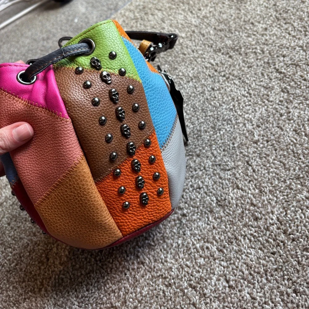 Ameri Leather Genuine Leather small sinch bag - Picture 2 of 7